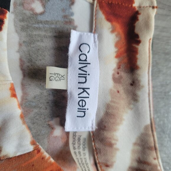 Calvin Klein Womens XL Abstract Print Blouse - Picture 4 of 6